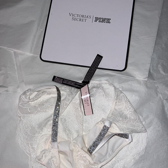 Victoria’s Secret Lace Cheeky Shine Rhinestones Strap Panty XXL - Picture 9 of 13